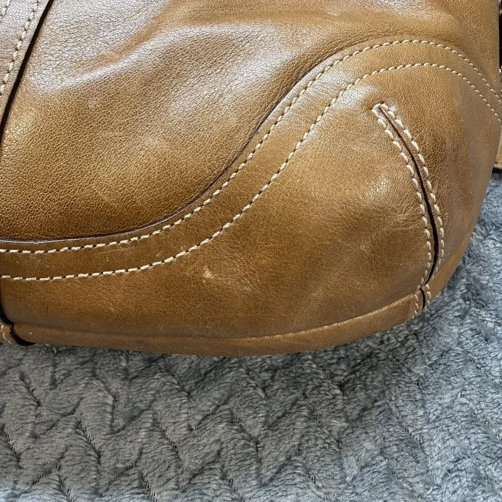 Coach Y2K Soho Hobo Shoulder Bag 9541 Tan Brown Leather Purse Hangtag Vintage